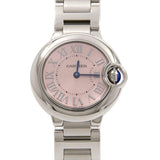 Cartier Ballon Bleu de Cartier Pink Dial Silver Steel Strap Watch for Women - W6920038 Authentic Buy Shop Now