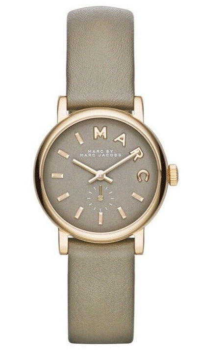 Marc Jacobs Baker Grey Dial Grey Leather Strap Watch for Women - MBM1318 Authentic Buy Shop Now
