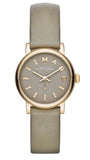 Marc Jacobs Baker Grey Dial Grey Leather Strap Watch for Women - MBM1318 Authentic Buy Shop Now