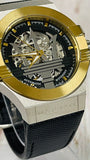 Maserati Potenza Automatic Skeleton Dial Black Leather Strap Watch For Men - R8821108011 Authentic Buy Shop Now