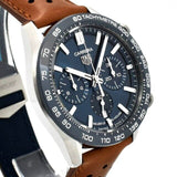 Tag Heuer Carrera Automatic Chronograph Blue Dial Brown Leather Strap Watch for Men - CBN2A1A.FC6537 Authentic Buy Shop Now