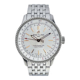 Breitling Navitimer Automatic 35 White Dial Silver Steel Strap Watch for Men - A17395F41G1A1 Authentic Buy Shop Now