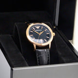 Emporio Armani Classic Black Dial Black Leather Strap Watch For Women - AR9022 Authentic Buy Shop Now