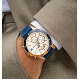 Tommy Hilfiger Bank Multifunction Quartz White Dial Blue Rubber Strap Watch for Men - 1791778 Authentic Buy Shop Now