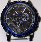 Burberry The City Sport Chronograph Black Dial Blue Rubber Strap Watch For Men - BU9807 Authentic Buy Shop Now