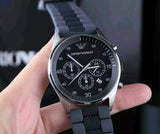 Emporio Armani Sportivo Black Dial Two Tone Ceramic Bracelet Watch For Men - AR5866 Authentic Buy Shop Now