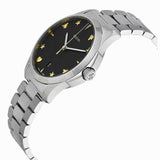 Gucci G Timeless Black Dial Silver Steel Strap Watch For Women - YA1264029 Authentic Buy Shop Now