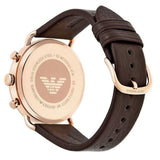 Emporio Armani Aviator Grey Dial Brown Leather Strap Watch For Men - AR11106 Authentic Buy Shop Now