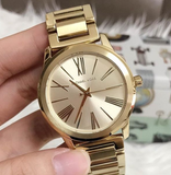 Michael Kors Hartman Quartz Gold Dial Gold Steel Strap Watch For Women - MK3490 Authentic Buy Shop Now