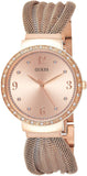 Guess Chiffon Rose Gold Dial Mesh Bracelet Watch For Women - W1083L3 Authentic Buy Shop Now