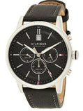 Tommy Hilfiger Kyle Quartz Black Dial Black Leather Strap Watch for Men - 1791630 Authentic Buy Shop Now