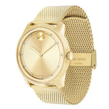Movado Bold Diamonds Gold Dial Gold Mesh Bracelet Watch For Men - 3600460 Authentic Buy Shop Now