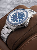Breitling Superocean Automatic 42mm Blue Dial Silver Steel Strap Watch for Men - A17375E71C1A1 Authentic Buy Shop Now