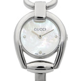 Gucci Horsebit Collection Diamonds Mother of Pearl Dial Silver Steel Strap Watch For Women - YA139506 Authentic Buy Shop Now
