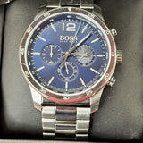 Hugo Boss Professional Chronograph Blue Dial Silver Steel Strap Watch for Men - 1513527 Authentic Buy Shop Now