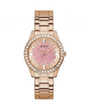 Guess Glitter Diamonds Pink Dial Rose Gold Steel Strap Watch for Women - GW0405L3 Authentic Buy Shop Now