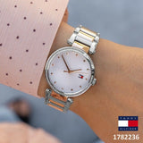 Tommy Hilfiger Lynn Quartz White Dial Two Tone Steel Strap Watch For Women - 1782236 Authentic Buy Shop Now