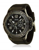 Guess Rigor Analog Black Dial Black Leather Strap Watch For Men - W0040G1 Authentic Buy Shop Now