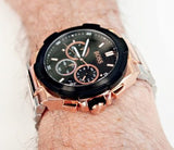 Hugo Boss Supernova Black Dial Two Tone Steel Strap Watch for Men - 1513358 Authentic Buy Shop Now