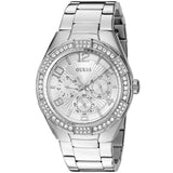 Guess Luna Diamonds Silver Dial Silver Steel Strap Watch for Women - W0729L1 Authentic Buy Shop Now