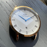 Daniel Wellington Classic Sheffield White Dial Black Leather Strap Watch For Men - DW00100084 Authentic Buy Shop Now
