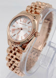 Michael Kors Lexington Quartz White Dial Rose Gold Steel Strap Watch For Women - MK3230 Authentic Buy Shop Now