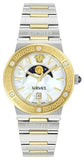 Versace Greca Logo Moonphase Mother of Pearl Dial Two Tone Steel Strap Watch for Women - VE7G00524 Authentic Buy Shop Now