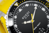 Gucci Dive Black Dial Yellow Rubber Strap Watch For Men - YA136319 Authentic Buy Shop Now