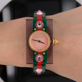 Gucci Vintage Web Pink Mother of Pearl Dial Two Tone Plastic Strap Watch For Women - YA143525 Authentic Buy Shop Now