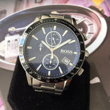 Hugo Boss Rafale Quartz Blue Dial Silver Steel Strap Watch for Men - 1513510 Authentic Buy Shop Now