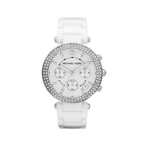 Michael Kors Parker White Dial White Ceramic Strap Watch for Women - MK5654 Authentic Buy Shop Now