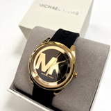 Michael Kors Janelle Quartz Black Dial Black Rubber Strap Watch For Women - MK7313 Authentic Buy Shop Now