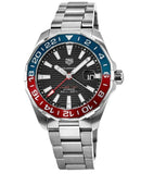 Tag Heuer Aquaracer GMT Caliber 7 Pepsi Black Dial Silver Steel Strap Watch for Men - WAY201F.BA0927 Authentic Buy Shop Now