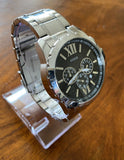 Guess Chronograph Black Dial Silver Steel Strap Watch for Men - W0193G2 Authentic Buy Shop Now