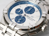 Maurice Lacroix Aikon Chronograph Silver Dial Silver Steel Strap Watch for Men - AI1018-SS002-131-1 Authentic Buy Shop Now