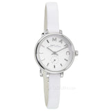 Marc Jacobs Sally White Dial White Leather Strap Watch for Women - MBM1350 Authentic Buy Shop Now