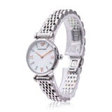Emporio Armani Donna Mother of Pearl Dial Silver Steel Strap Watch For Women - AR11204 Authentic Buy Shop Now