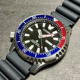 Citizen Promaster Automatic 200M Diver Fugu Limited Edition Black Dial Black Rubber Strap Watch For Men - NY0110 Authentic Buy Shop Now