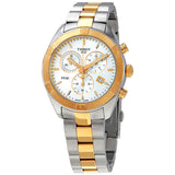 Tissot PR 100 Sport Chic Chronograph Silver Dial Two Tone Steel Strap Watch For Women - T101.917.22.031.00 Authentic Buy Shop Now