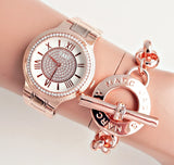 Guess Madison Diamonds White Dial Rose Gold Steel Strap Watch for Women - W0637L3 Authentic Buy Shop Now