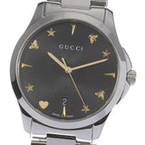 Gucci G Timeless Black Dial Silver Steel Strap Watch For Women - YA1264029 Authentic Buy Shop Now