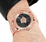 Versace Palazzo Empire Black Dial Rose Gold Steel Strap Watch for Men - VERD00718 Authentic Buy Shop Now