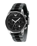 Emporio Armani Sportivo Black Dial Two Tone Ceramic Bracelet Watch For Men - AR5866 Authentic Buy Shop Now