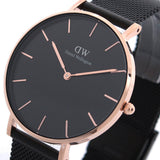 Daniel Wellington Petite Ashfield Black Dial Black Mesh Strap Watch for Women - DW00100307 Authentic Buy Shop Now