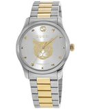 Gucci G Timeless Silver Dial Two Tone Steel Strap Watch For Women - YA1264074 Authentic Buy Shop Now
