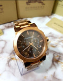 Burberry The City Grey Dial Rose Gold Steel Strap Watch for Men - BU9353 Authentic Buy Shop Now