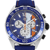 Tag Heuer Formula 1 Gulf Edition Blue Dial Blue Leather Strap Watch for Men - CAZ101N.FC8243 Authentic Buy Shop Now