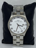 Marc Jacobs Henry Diamonds White Dial Silver Steel Strap Watch for Women - MBM3044 Authentic Buy Shop Now