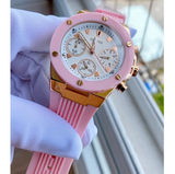 Guess Athena White Dial Pink Rubber Strap Watch For Women - GW0030L4 Authentic Buy Shop Now