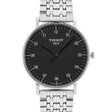 Tissot Everytime Large Black Dial Silver Mesh Bracelet Watch For Men - T109.610.11.077.00 Authentic Buy Shop Now